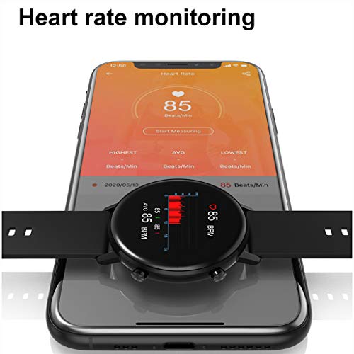 LTLJX Smartwatch, Reloj Inteligente para Deporte Mujer Hombre con Pulsómetro, Cronómetros, Calorías, Monitor de Sueño, Impermeable IP67 Podómetro Pulsera Compatible para Android e iOS,Black1
