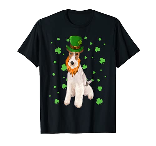 Lucky Trébol San Patricio Fox Terrier De Pelo Duro Camiseta