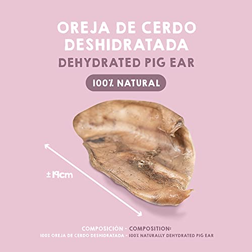 MAIKAI Chuches para Perros - Orejas de Cerdo Completas deshidratadas (3 Bolsas X 1 ud) - 100% Naturales - Premios para Perros - Compatible con Dieta Barf - Snacks para Perros saludables