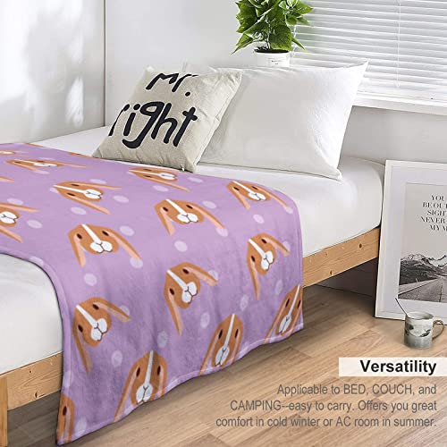 Manta veterinaria de conejo para mascotas, manta de franela para cama – ligera – de fácil cuidado – Manta de cama para todas las estaciones