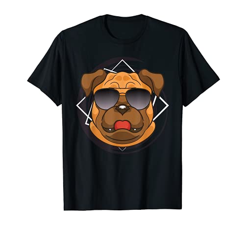 Mascota Gafas Carlino Dueño De Perros Raza Del Perro Pug Camiseta