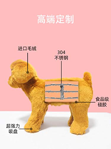 Mascota Perro Macho Juguete de ventilación Sexual Teddy Fight Pomeranian Corgi Shiba Inu Anti-Aburrido Felpa Productos Anti-mordedura-Blanco 28CM
