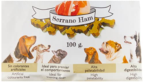 MEDITERRANEAN NATURAL Snacks Serrano Jamón para Perros, 100 gr (Pack of 1)