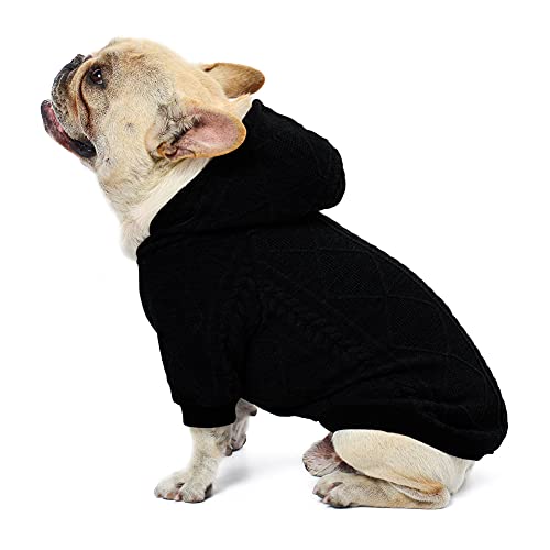 Meioro Suéter de Perro Ropa para Mascotas con Capucha y Cremallera Ropa para Perros y Gatos Paño Tibio para Perros Cachorro Bulldog Francés Pug（3XL）