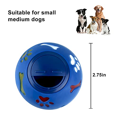 MEKEET Juguete para perros con bola para perros y juguetes para perros con comedero lento, dispensador de golosinas para cachorros, juguetes interactivos para perros, gatos, hámsters