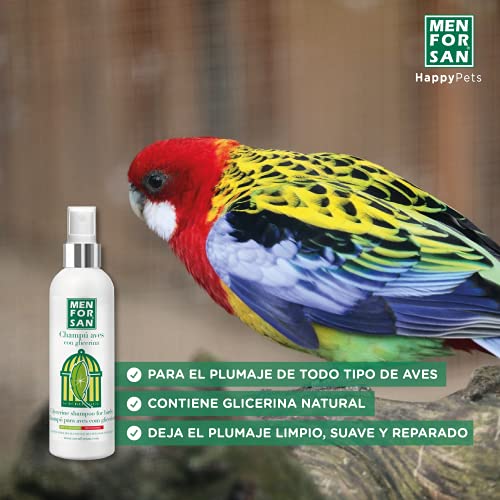MENFORSAN Champú Aves Abrillantador de Plumas con glicerina - 125 ml