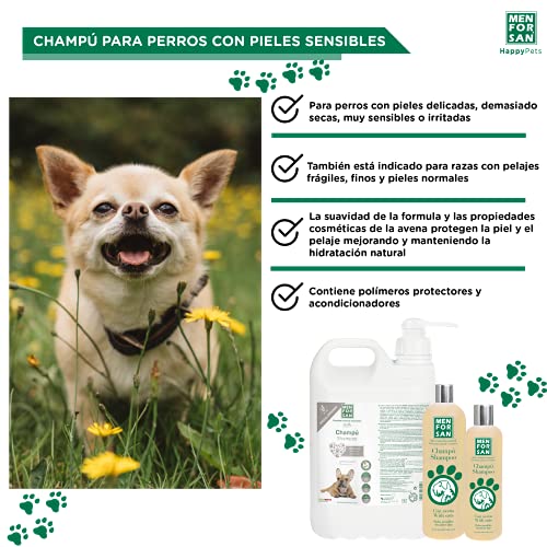 MENFORSAN Champú perros con Avena 1L, Para pieles sensibles