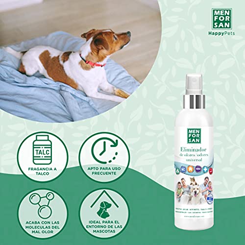 Menforsan - Spray Eliminador de olores 250ml, especial hogar con mascotas, erradica al instante cualquier mal olor, apto para todo tipo de superficies