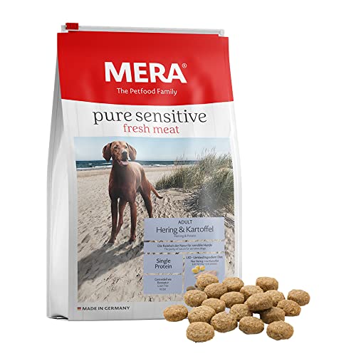 MERA Pure Sensitive Fresh Meat Adult Pienso para Perros con pienso seco para Perros con una fórmula sin Cereales y 25% de Carne Fresca
