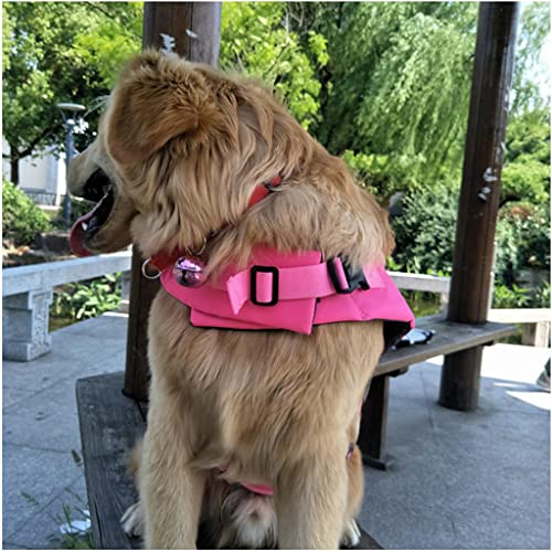 MERIGLARE Chaleco de Seguridad para Nadar para Perros Ajustable - Rosa Red_S