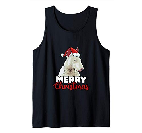 Merry Christmas Bull Terrier Amor De Perro Regalo Camiseta sin Mangas
