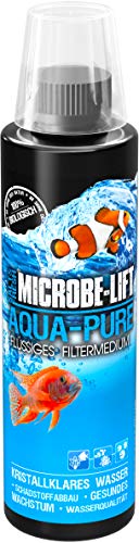 MICROBE-LIFT Aqua Pure - Medio filtrante líquido con bacterias vivas para acuarios de Agua Dulce y Salada, Tratamiento del Agua, Multicolor, 236 ml (AQUA08US)