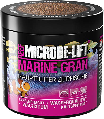 MICROBE-LIFT Marine Gran alimento completo para todos los peces de cualquier acuario de agua salada, 250 ml / 120 g