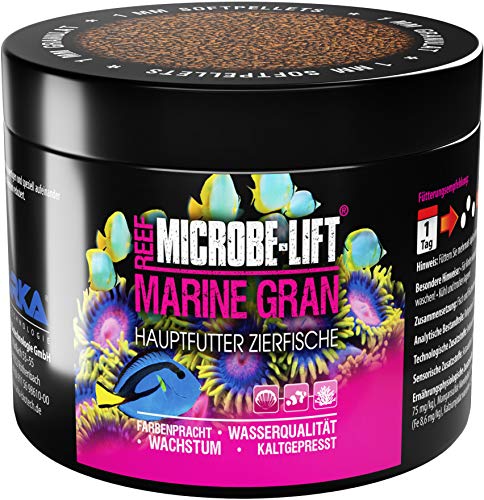 MICROBE-LIFT Marine Gran alimento completo para todos los peces de cualquier acuario de agua salada, 500 ml / 300 g