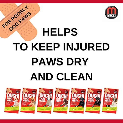 Mikki Bota Protectora para Perros y Cachorros para Perros – Ayuda a Mantener Las Patas heridas secas y limpias – Talla 3