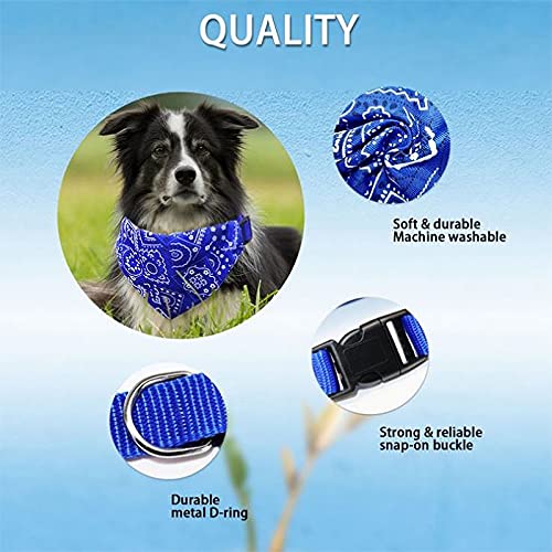 Mikqky 4 Piezas Collar del Pañuelo de la Ropa del Perro, Pañuelo Retráctil Ajustable para Perros Gatos y Cachorros Bufanda para Mascotas Pequeñas y Medianas