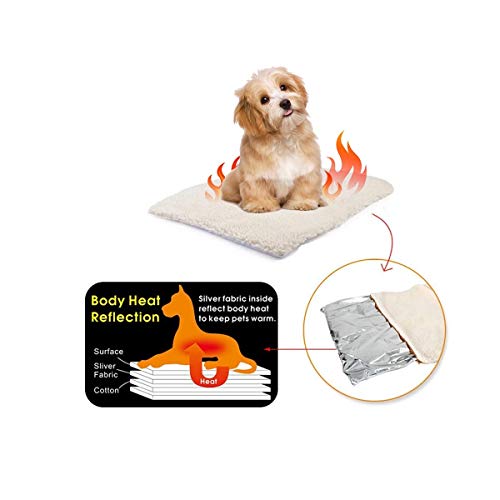 Milai - Manta calefactable para gatos y perros, manta térmica esterilla respetuosa con el medio ambiente, calefactora/esterilla calefactora, gatos, 64 x 50 cm