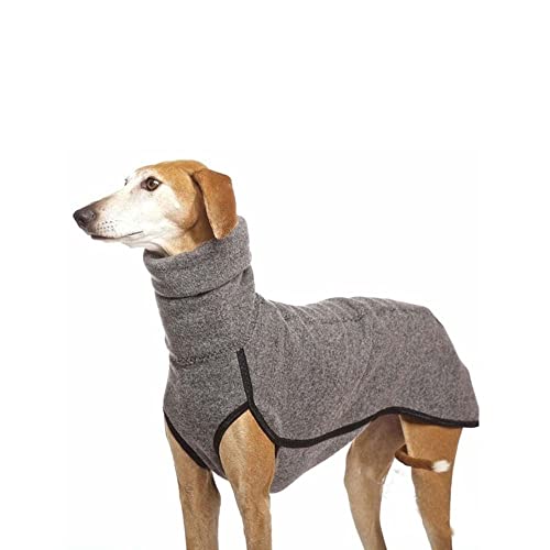 Milifeel Útil cálido y suave galgo trajes de invierno ropa con capucha para mascotas, abrigo de cuello alto para perro, chaleco de cuello alto, chaqueta de Pitbull (XXXXXL, gris)