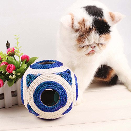 Milopon juguete gato pelotas con 6 agujeros griffoir para gatos divertida gatito Play ocio color aleatorio