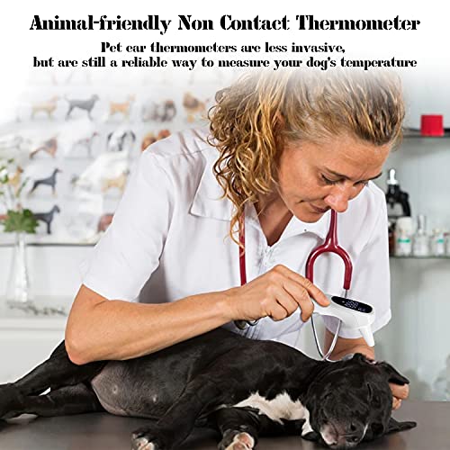 MINDPET-MED Termómetro de perro sin contacto, termómetro de oído para perros y, termómetro veterinario, temperatura de la mascota de medida rápida en 1 segundo, garantía de 12 meses