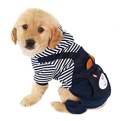 MiOYOOW Ropa Perro para Mascota, Abrigo de Oso Dibujos Animados con Capucha Ropa para Perros Pequeños y Cachorros