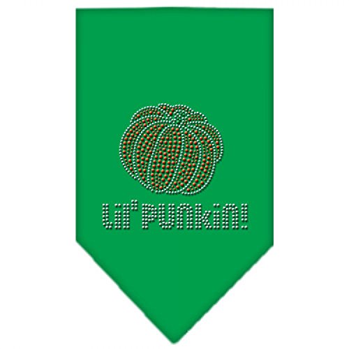 Mirage Lil Punkin - Bandana para Perros con Diamantes de imitación, tamaño Grande, Color Verde Esmeralda