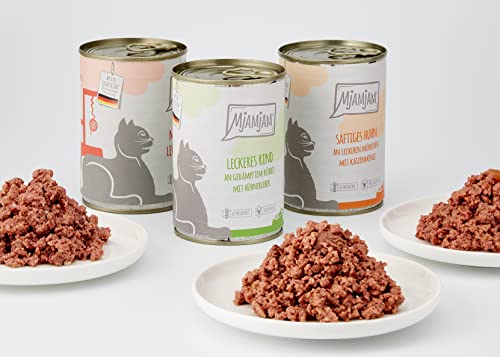 MjAMjAM Natural Wet Cat Food Snackbox para Gatos - 6 x 400 gr, 2.4 kg