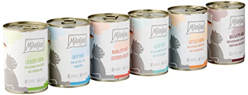 MjAMjAM Natural Wet Cat Food Snackbox para Gatos - 6 x 400 gr, 2.4 kg