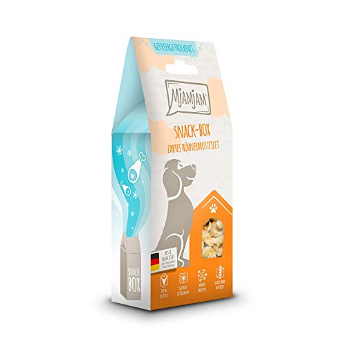 MjAMjAM - Snackbox para Perros - Delicado Filete de pechuga de Pollo - Natural - 80 g