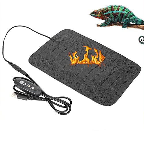 mmagicc Almohadilla Térmica USB para Mascotas Manta Térmica Eléctrica para Reptiles Cálido Ajustable Controlador De Temperatura Herramientas para Alfombrillas De Incubadora(Size:15X22cm)