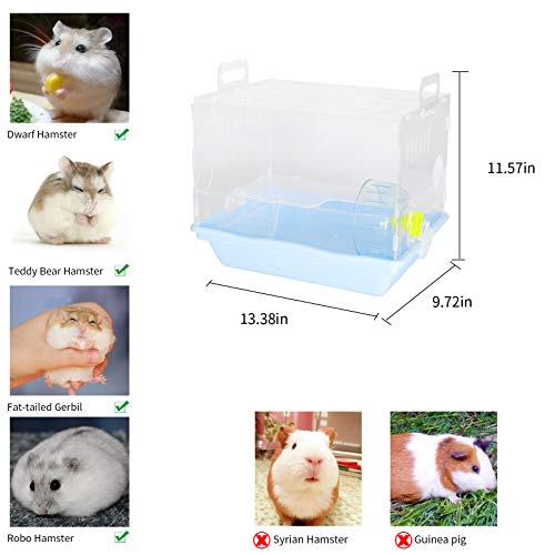 MouseBro Jaula Transparente multinivel para hámster - Jaula para Animales pequeños para hámster, jerbos, incluidos Todos los Accesorios gratuitos