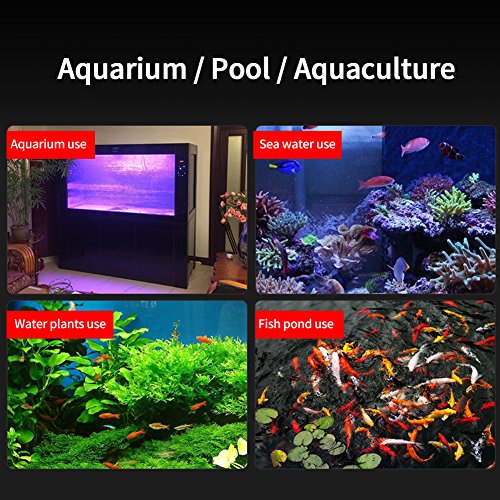 Mumusuki - Luz LED para acuario resistente al agua, esterilizador, lámpara de luz verde alga, bacterias, mata a las bacterias, lámpara ultravioleta, esterilizador, desinfección de agua, para acuario