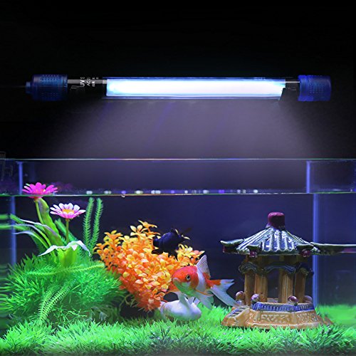 Mumusuki - Luz LED para acuario resistente al agua, esterilizador, lámpara de luz verde alga, bacterias, mata a las bacterias, lámpara ultravioleta, esterilizador, desinfección de agua, para acuario