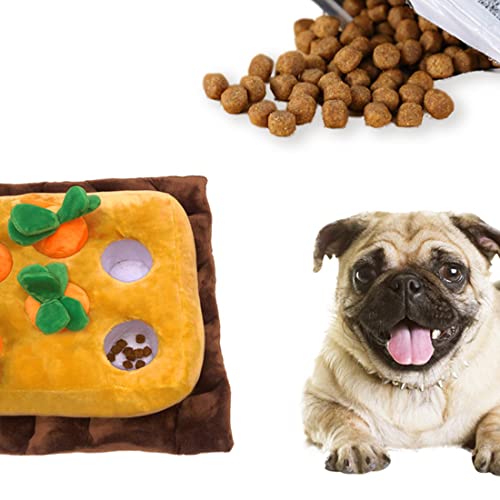 MWDY Alfombra de Peluche para Perros con 8 Zanahorias, Juguetes educativos interactivos para el adiestramiento olfativo y la alimentación Lenta