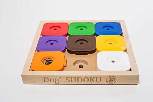 My Intelligent Dogs Juguete Interactivo de Madera para Perros Sudoku Rainbow Profi, M