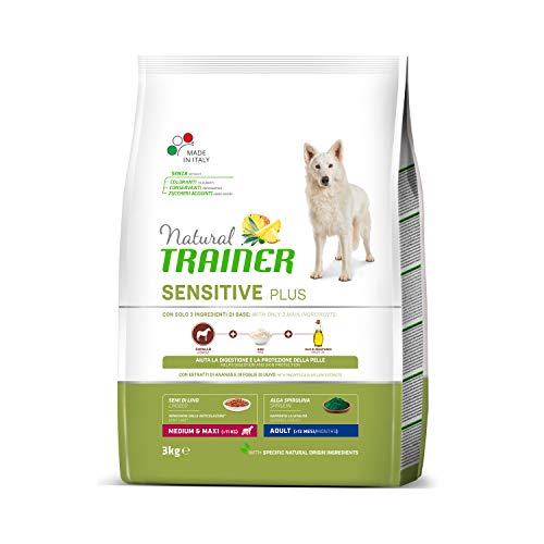 Natural Trainer Sensitive Plus - Pienso para Perros Medium-Maxi Adult con Caballo y Arroz - 3kg