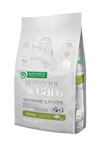 Nature's Protection – Superior Care – White Dogs Junior Small & Mini Grain Free con pez blanco 1,5 kg