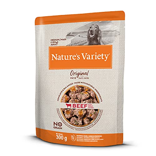 Nature's Variety Original No Grain - Paté para Perros Adultos con Buey - Caja 8 x 300 g