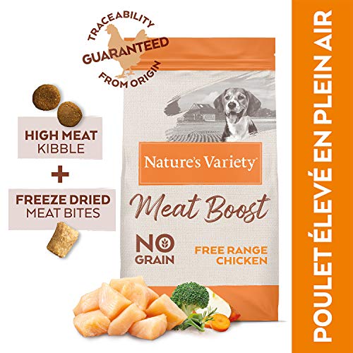 Nature's Variety Selected Meat Boost - Pienso para perros adultos con pollo campero deshuesado, 10 kg