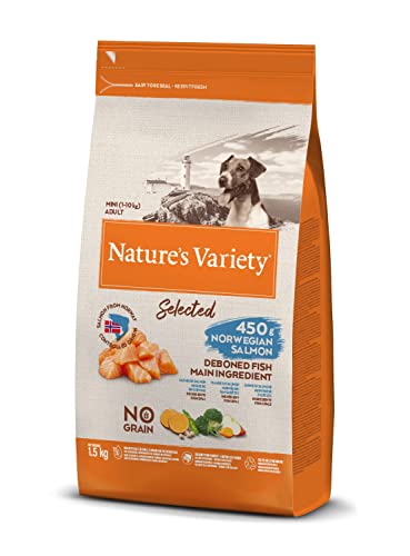 Nature's Variety Selected - Pienso para perros adultos mini con salmón noruego sin espinas 1,5 Kg