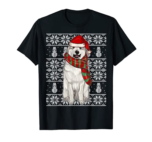Navidad Ugly Christmas Perro Montaña De Los Pirineos Camiseta