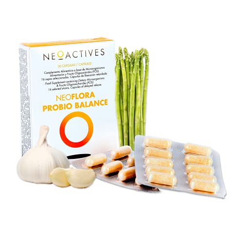 NeoFlora Probio Balance - Suplemento Alimenticio - Ayuda a Reforzar el Sistema Inmunitario - Mejora las Digestiones - Contribuye a Reducir las Molestias Intestinales - 30 Cápsulas - Neoactives