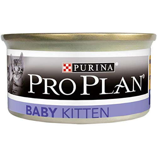 Nestlé Purina Pro Plan Comida para Gato pienso para Gato Lata Tartalette Baby Kitten Rico en Pollo 85 g - Pack de 24