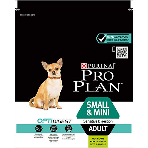 Nestlé Purina Pro Plan Comida para Perro pienso para Perro Small and Mini con Optidigest Cordero 700 g - Pack de 8