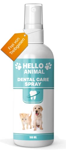NEU: HelloAnimal® Dental Spray para perros y gatos – Eliminador de sarro también para espacios intermedios – Limpieza dental y cuidado dental – Spray dental para mal aliento