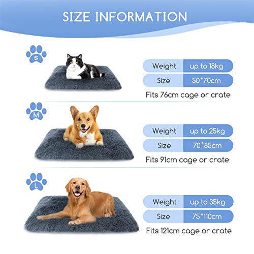 Nobleza alfombras para Perros, lujosas y Suaves alfombras para Mascotas, Camas para jaulas de Perros Lavables y Antideslizantes para Perros y Gatos Grandes, medianos y pequeños (Large)