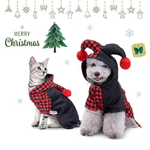 Nobleza - Disfraz de Navidad para Perros, Sudaderas con Capucha para Mascotas, Traje de Perro Novedad Funny Pets Party Cosplay Apparel Ropa para Mascotas Adecuado para Perros/Gatos, Talla S