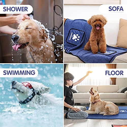 Nobleza - Toalla para Perros Toallas Baño para Mascotas 106 * 66cm Grande Toalla del Mascotas Microfibra para Secar Mascotas