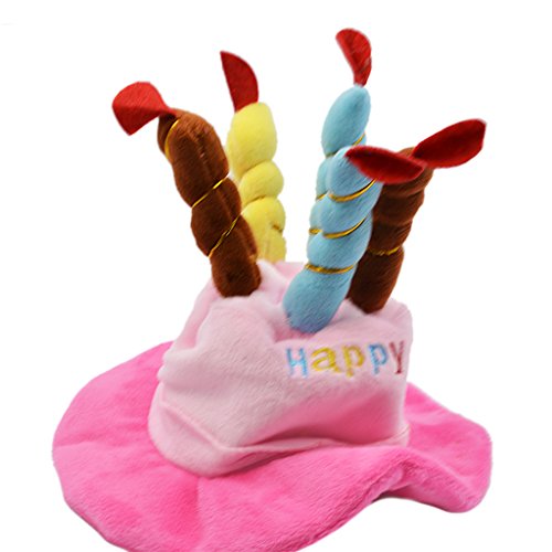 nopea mascotas Gorro de fiesta mascotas Vela Tapa Sombrero De Fiesta de cumpleaños pastel de cumpleaños tapas bonitas mascotas tapas para mascotas Cumpleaños Fiesta Color Rosa