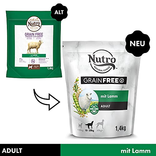 NUTRO Grain Free Adulto Cordero Razas Medianas 1,4 kg